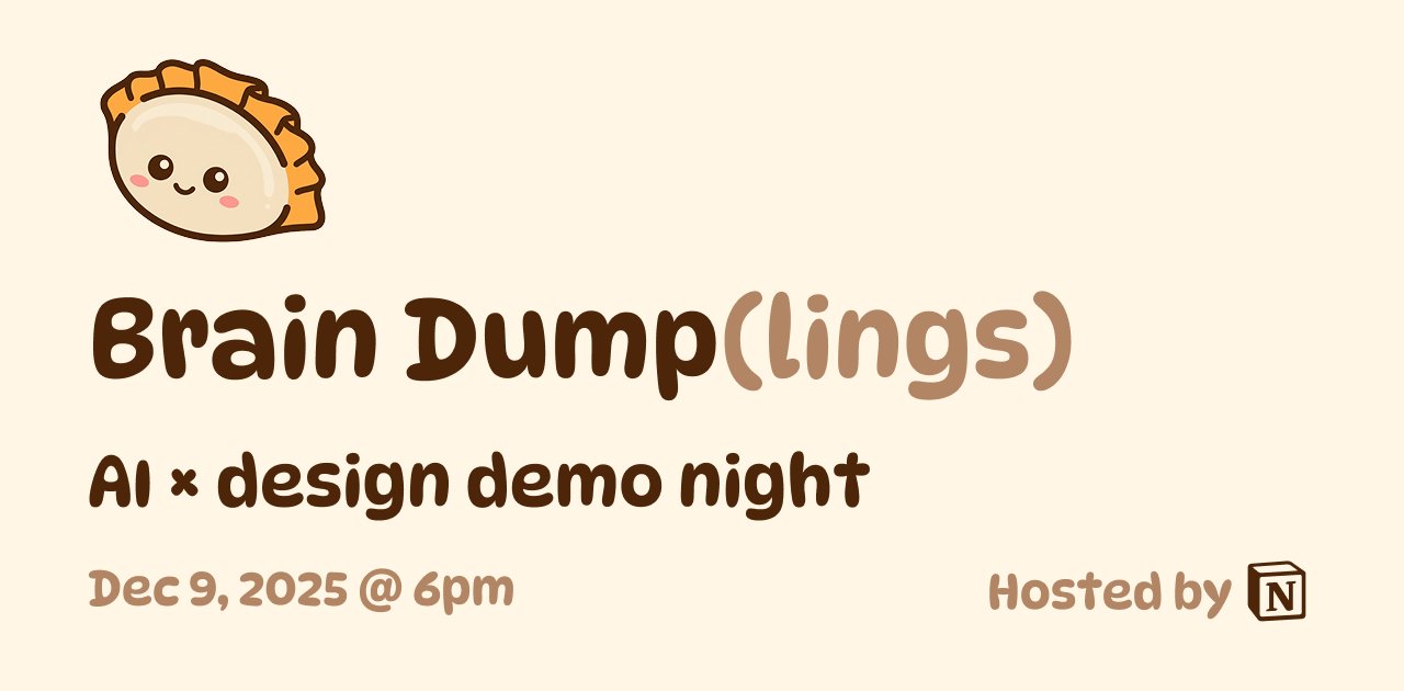 brian_lovin's tweet card. AI × design demo night, hosted by Notion
