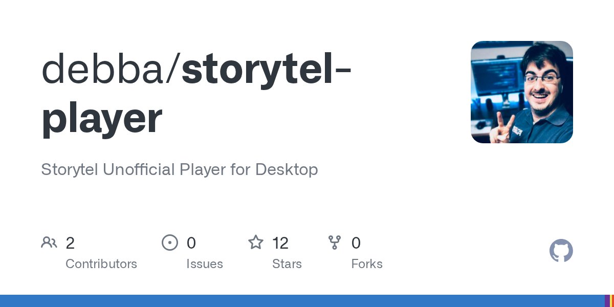 debba_92's tweet card. Storytel Unofficial Player for Desktop. Contribute to debba/storytel-player development by creating an account on GitHub.