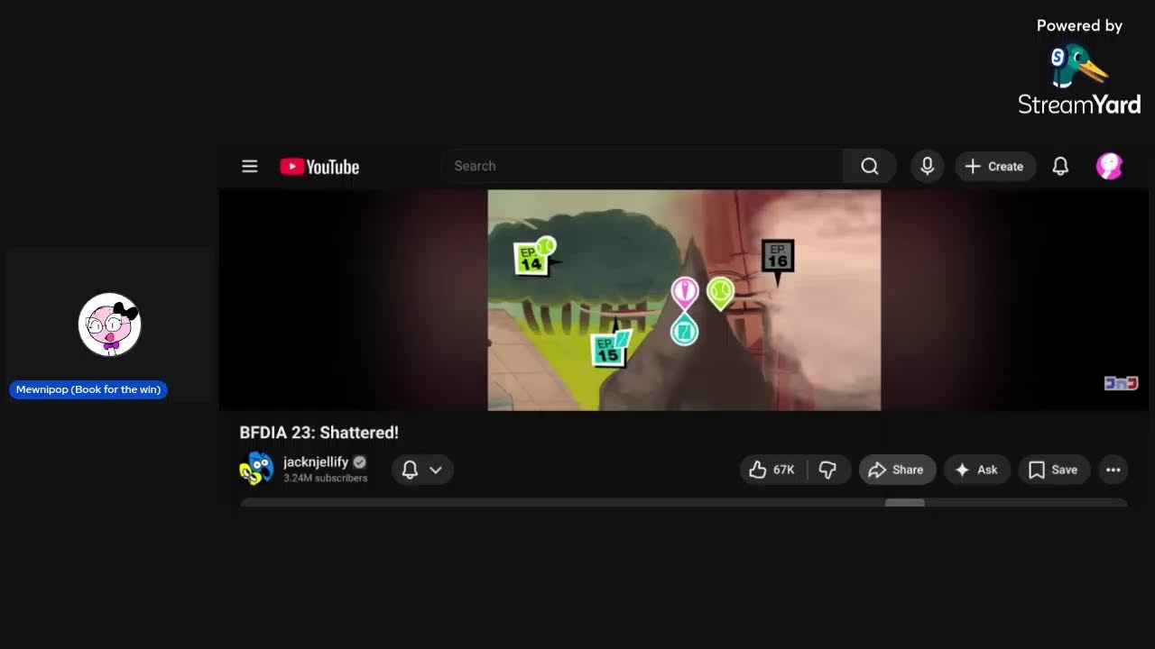 MewfashionTC's tweet card. BFDIA 23 stream (part 2) It's neck and neck! Who will finish first?...