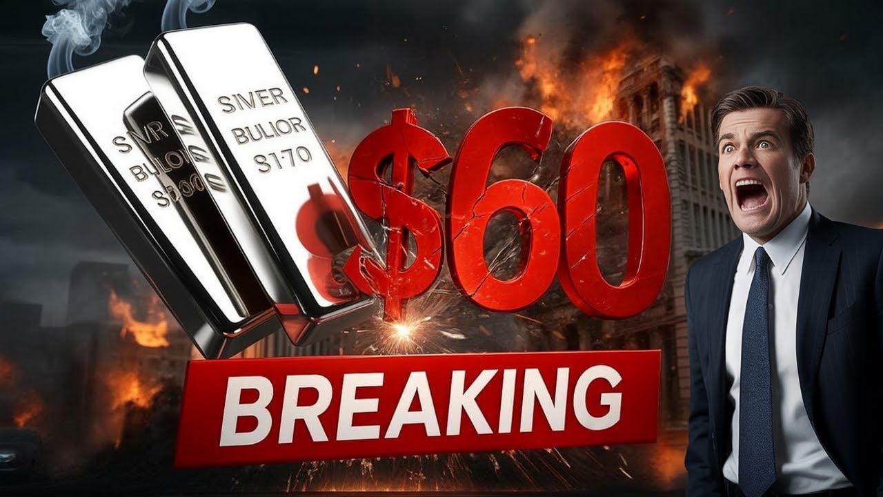 IntlStacker's tweet card. BREAKING: Silver Raging Towards $60 – Banks Obliterated LIVE! 🚨💥