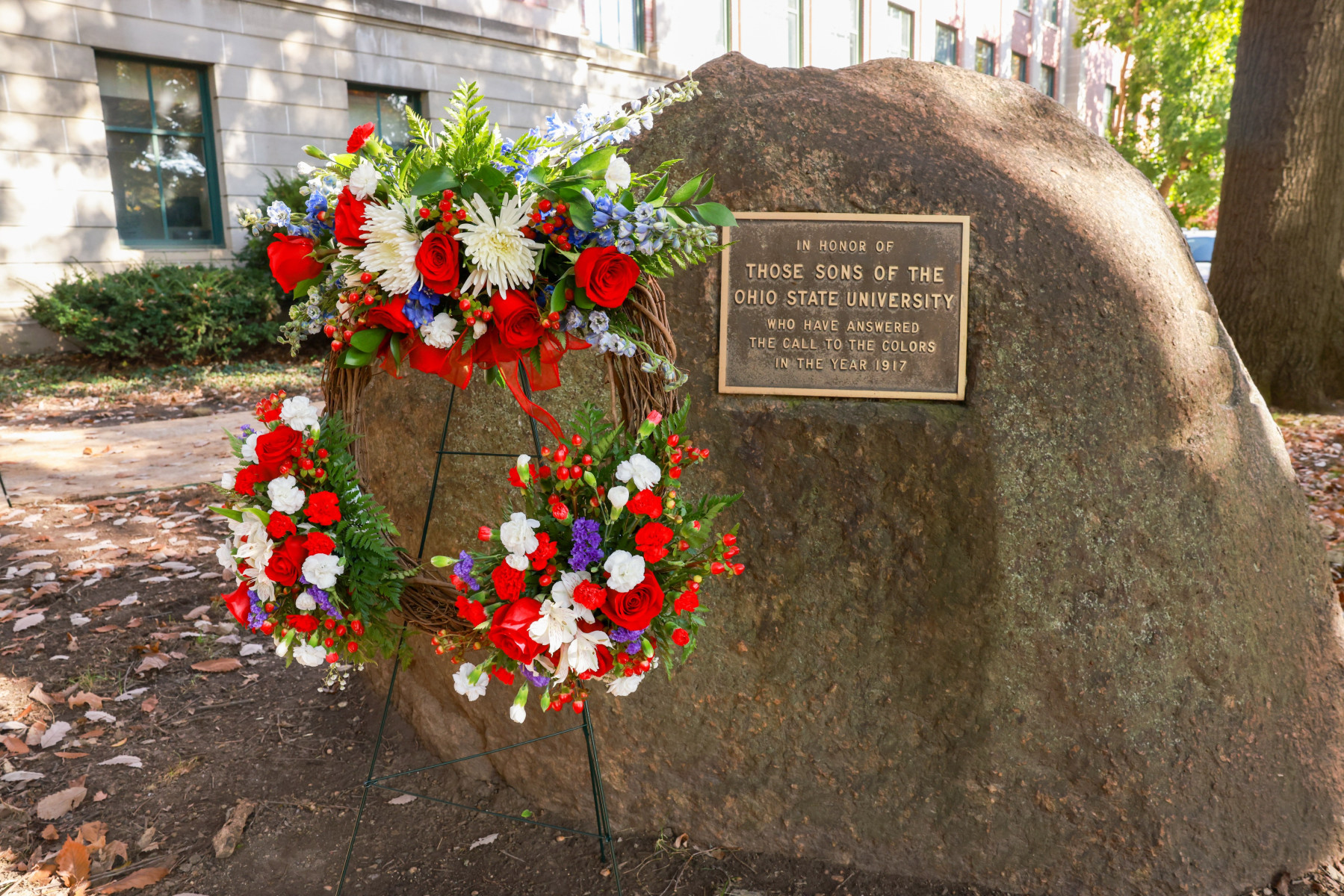 OhioStatePres's tweet card. The Ohio State University honored the 918 alumni who sacrificed their lives in the service of the nation on Wednesday at the annual Rock Ceremony attended by hundreds of students, university leaders,...