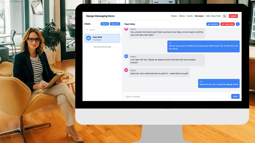 DjangoTricks's tweet card. Add Real-Time Messaging to Your Django App: Django Messaging Makes It EasyBuilding a messaging system from scratch is a complex and time-consuming endeavorCreating a robust messaging system involve...