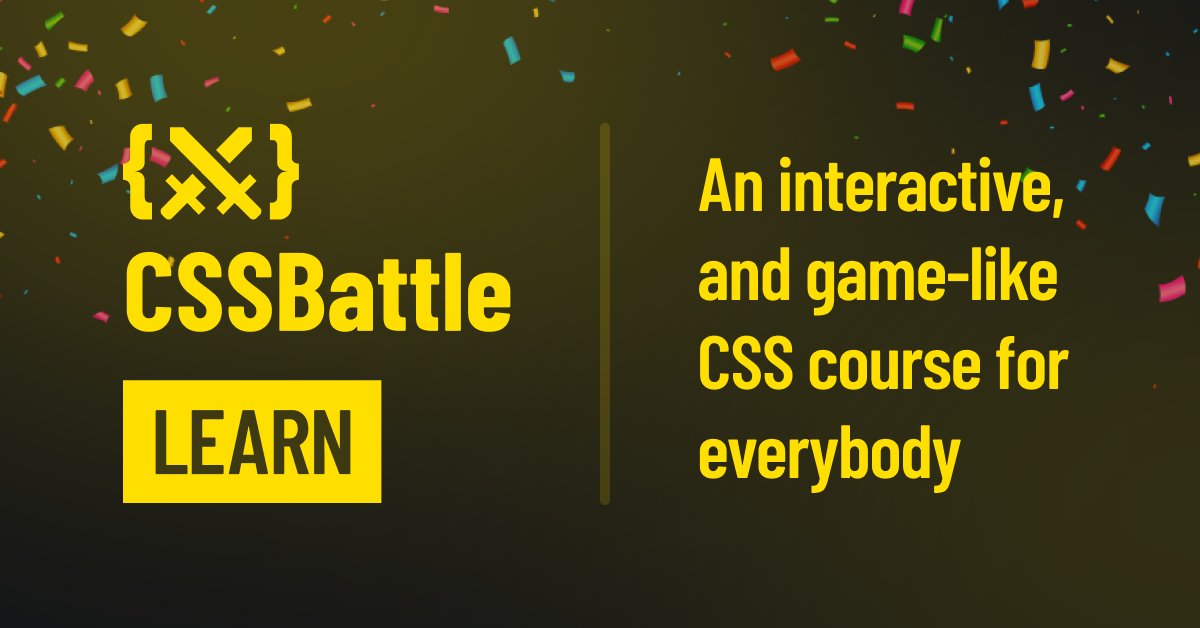 css_battle's tweet card. Learn CSS - the gamified way!
