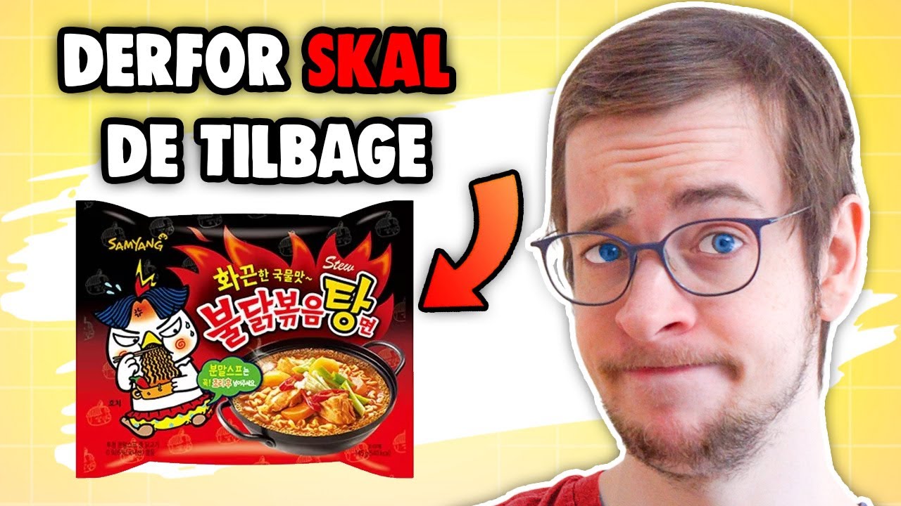 RobseRob's tweet card. Samyang Nudlerne er tilbagekaldt VED EN FEJL?