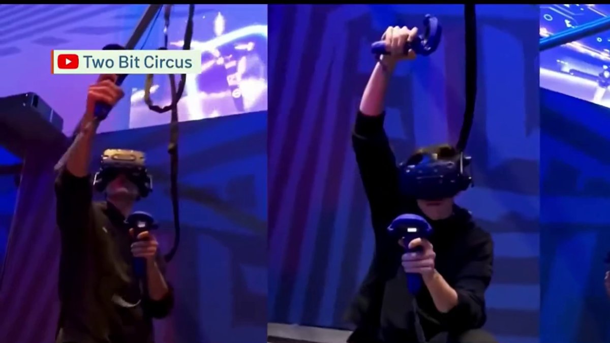 TwoBitCircus's tweet card. California Live’s Amber Pfister steps right up to Two Bit Circus, a micro-amusement park & arcade in Downtown Los Angeles with something for everyone.