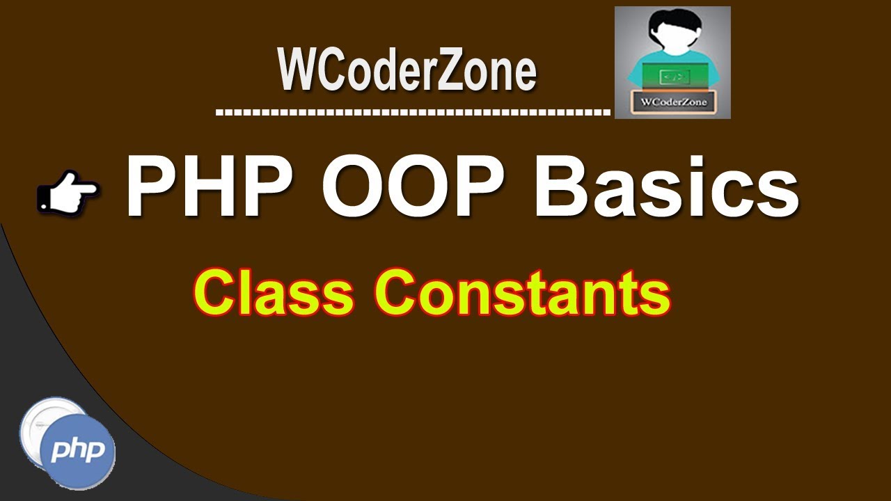 WCoderZone's tweet card. php oop tutorial - (class constants in php) #6