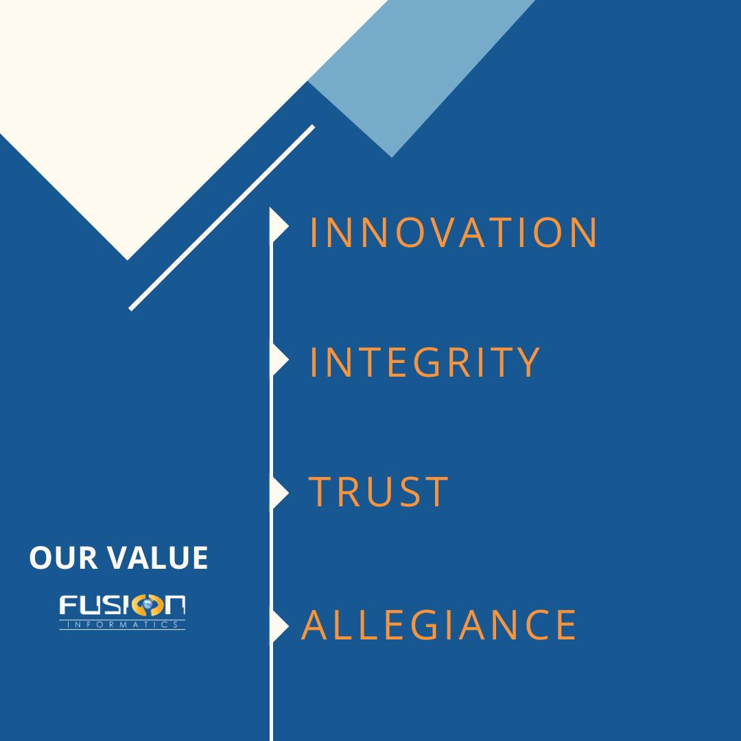 asheshdshah's tweet card. Our values #fusioninformatics