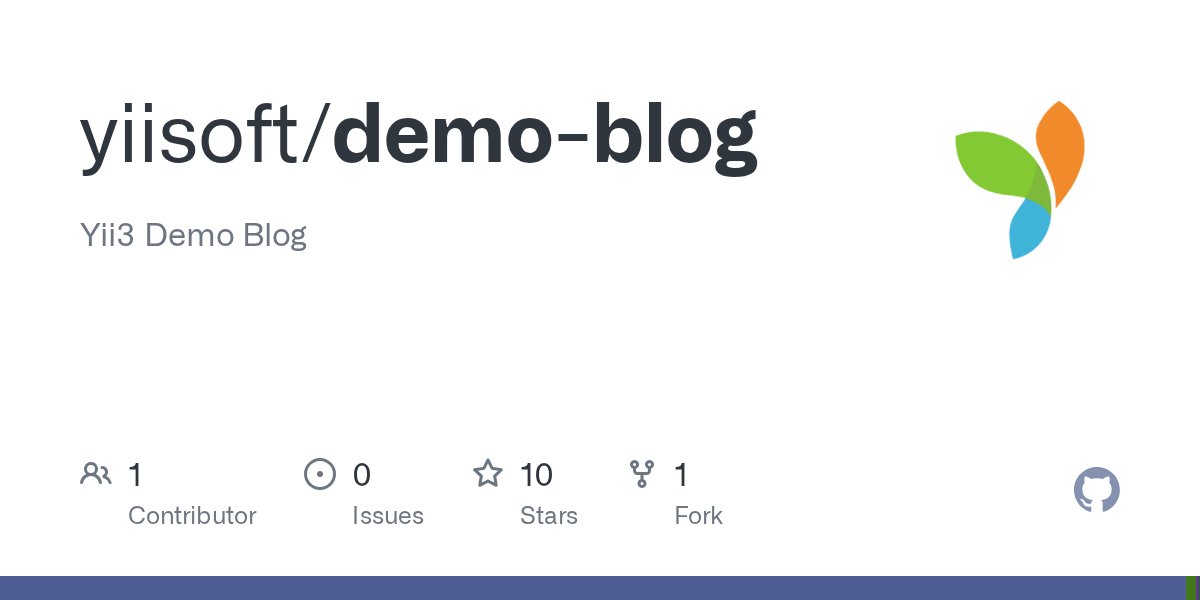 yiiframework's tweet card. Yii3 Demo Blog. Contribute to yiisoft/demo-blog development by creating an account on GitHub.
