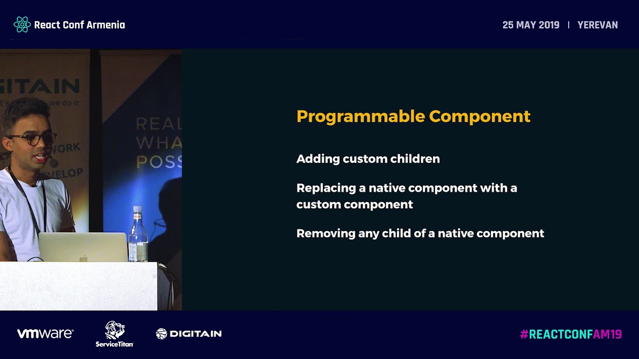 ReactConfAM's tweet card. Turning an Application UI into an API by Narendra Shetty | ReactCon...