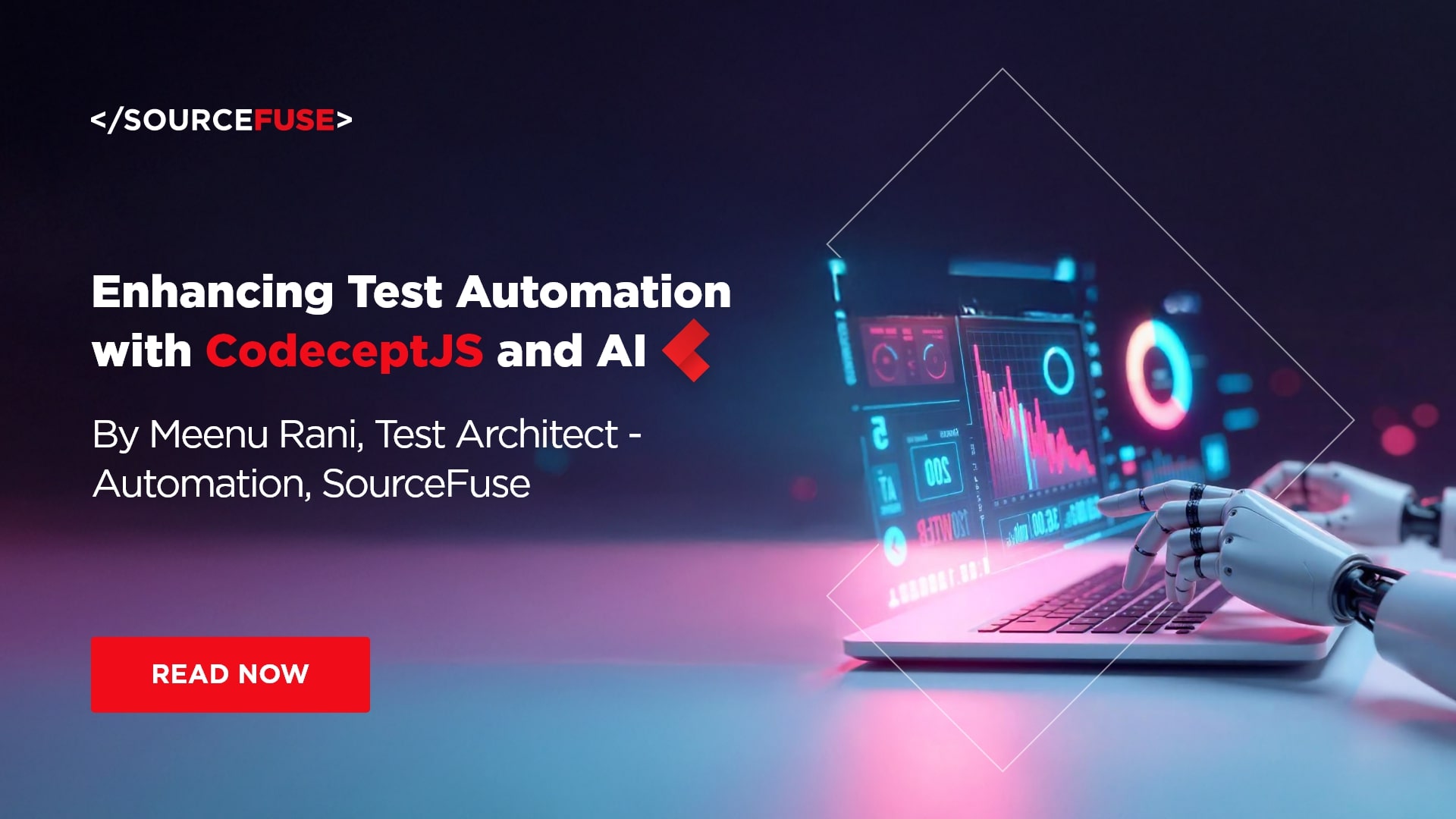 SourceFuse's tweet card. CodeceptJS & AI: A powerful test automation combo! Our case study shows how this integration boosts testing performance.