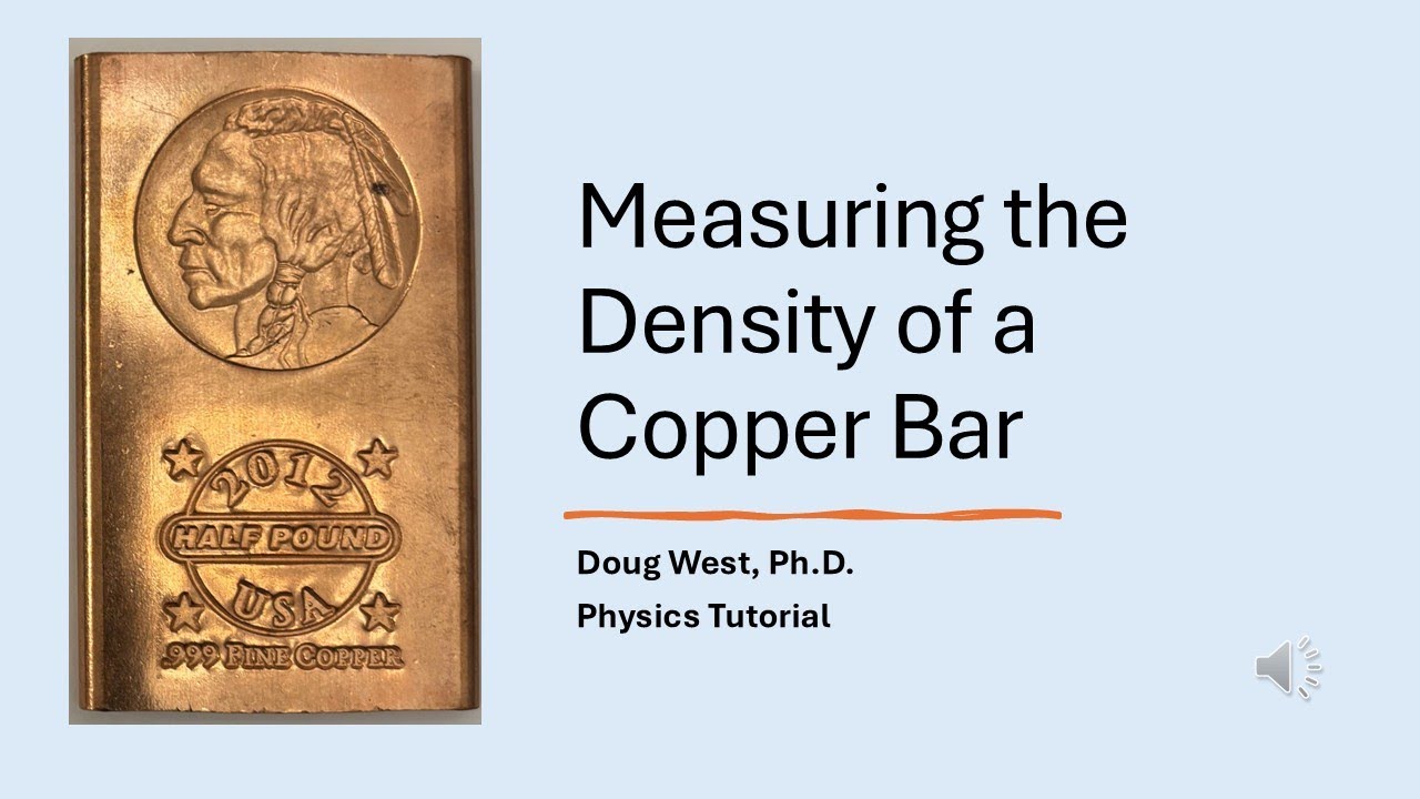 DCoins's tweet card. Measuring the Density of a Copper Bar