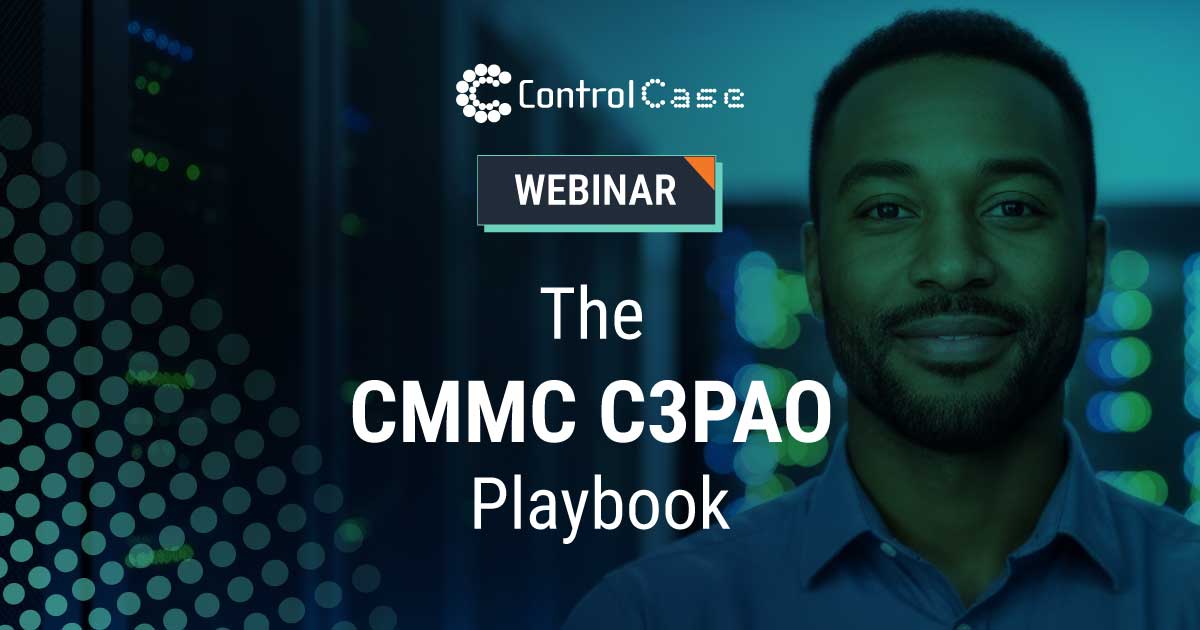 ControlCase's tweet card. Join ControlCase for The CMMC C3PAO Playbook Webinar and gain insights from certified assessors. Learn about the CMMC overview, 3PAO announcement, compliance process, and how to choose the right CMMC...