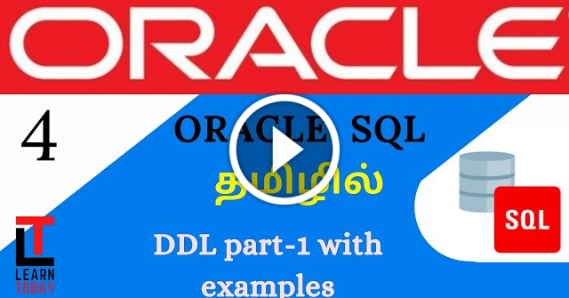 Learn_code_2day's tweet card. DDL - (Create, Rename, Truncate & Drop) | Oracle SQL tutorial in TAMIL | SQL tutorial for beginners in Tamil
