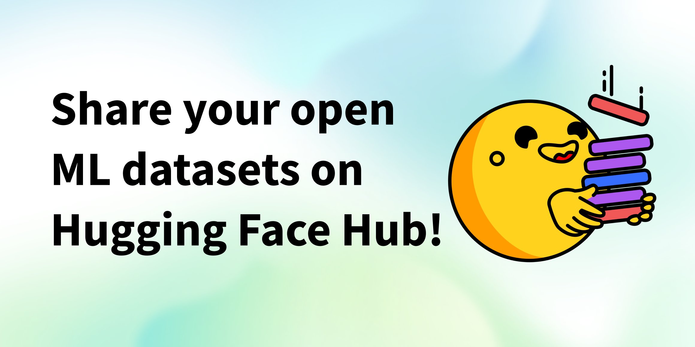 genainewstop's tweet card. Share your open ML datasets on Hugging Face Hub!