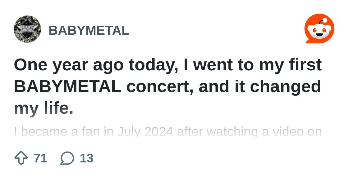 foxmetal2014's tweet card. Explore this post and more from the BABYMETAL community