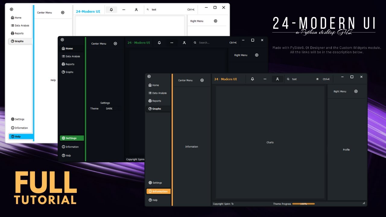 AKuznietsov75's tweet card. 24 Modern Ui: Python, PySide6, Pyqt6 Desktop GUI app