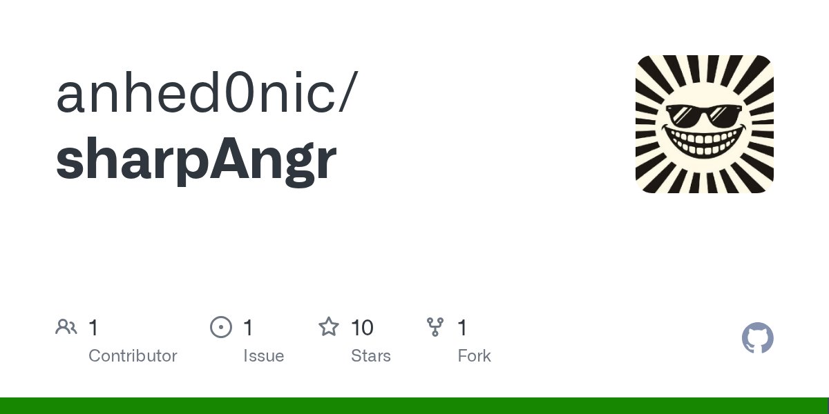 anhed0nic_esq's tweet card. Contribute to anhed0nic/sharpAngr development by creating an account on GitHub.