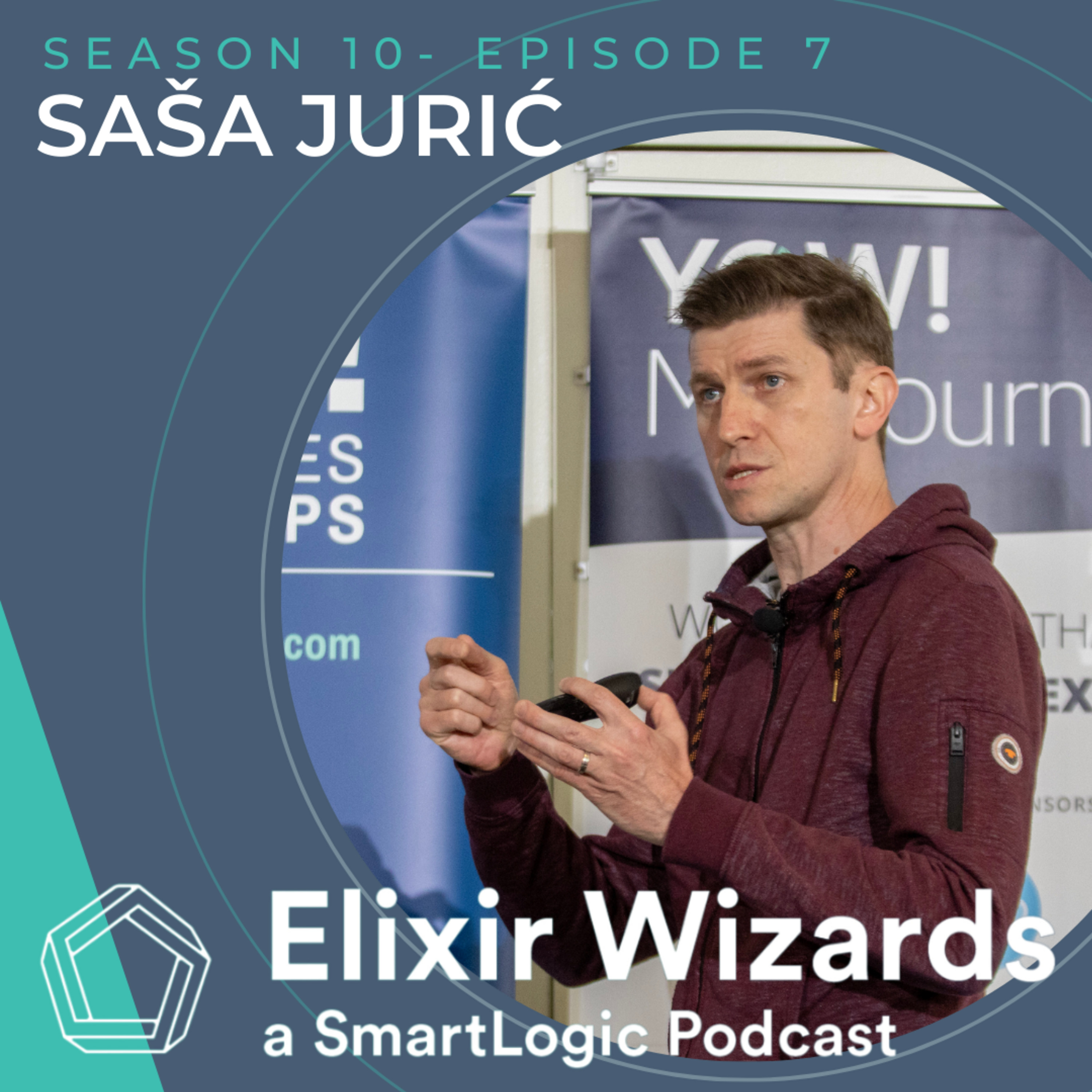 ElixirLibHunt's tweet card. Saša Jurić on The Future of Training & Education in Elixir