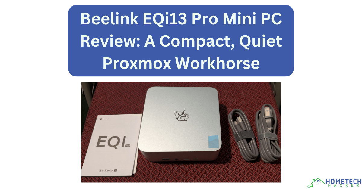 geeknizer's tweet card. Review of the Beelink EQi13 Pro Mini PC used as a Proxmox server. Learn how it performs in a home lab setup, its specs, upgrade process, dual NIC networking, and why it’s a smart replacement for an...