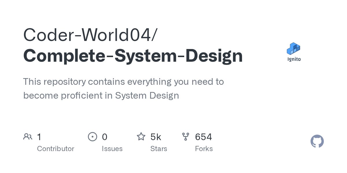 KirkDBorne's tweet card. This repository contains everything you need to become proficient in System Design - Coder-World04/Complete-System-Design
