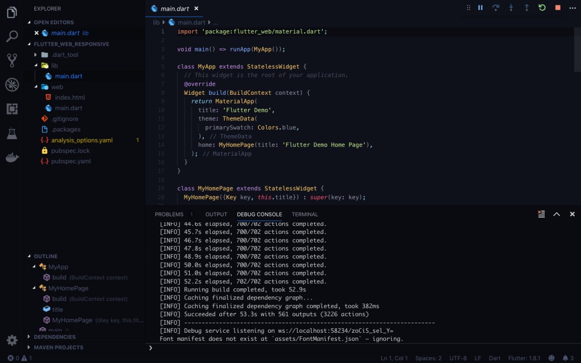 flutter_dev_'s tweet card. Flutter for Web is announced in Google I/O few months back as a technical preview. Here in the article let's learn to create a new flutter web app and host the app to firebase with firebase hosting.