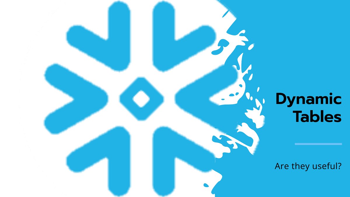 mmotohas's tweet card. Dynamic Tables (DTs) are Snowflake’s “always fresh” tables. You write a SQL query that describes the table, set a target freshness, and…