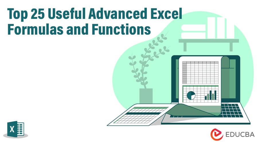 EducbaBusiness's tweet card. Advanced Excel Formulas and Functions: 1. VLOOKUP 2. XLOOKUP 3. IFERROR 4. INDEX 5. MATCH 6. OFFSET 7. SUMPRODUCT 8. SUMIF 9. COUNTIF