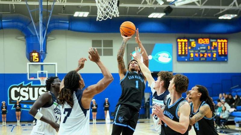 CSUSM_MBB's tweet card. The Cal State San Marcos men's basketball team (3-3, 0-1 CCAA) came up short in a 92-82 loss to Cal State Monterey Bay (6-1, 1-0 CCAA) in their conference opener on Wednesday night at The Sports...