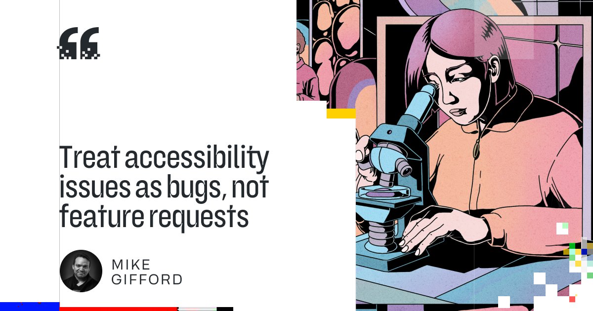 github's tweet card. It takes leadership to treat accessibility issues as bugs, and prioritize them before a project is released. Learn how they do it at Drupal.