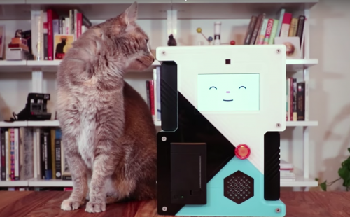 raspberrypi_otd's tweet card. Does your camera giggle and smile as it takes your photo? Does it spit out your image from a thermal printer? No? Well, Sophy Wong's SelfieBot does!