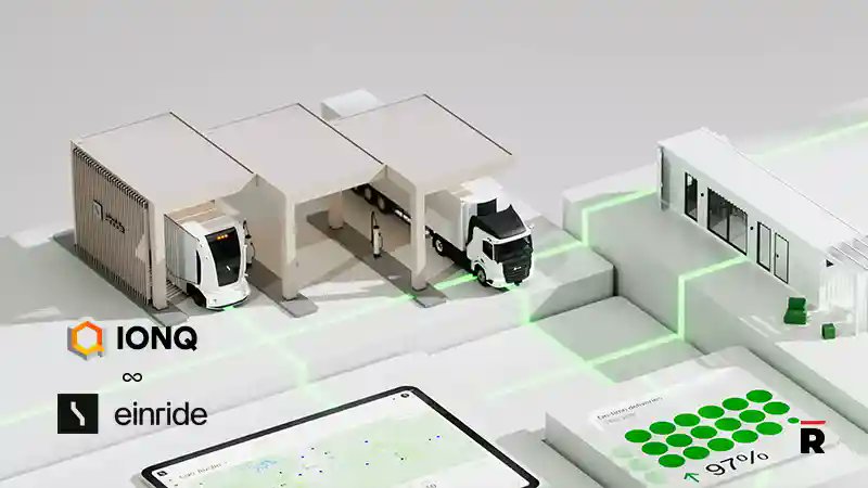 Read_Magazine21's tweet card. IonQ and Einride will collaborate to develop quantum solutions for fleet routing, logistics optimization, and supply chain solutions