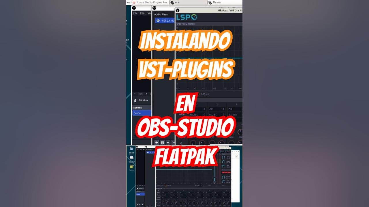 Informatykadlak's tweet card. Obs Studio (flatpak)+ VST Plugins en linux debian13 #obs #vst...