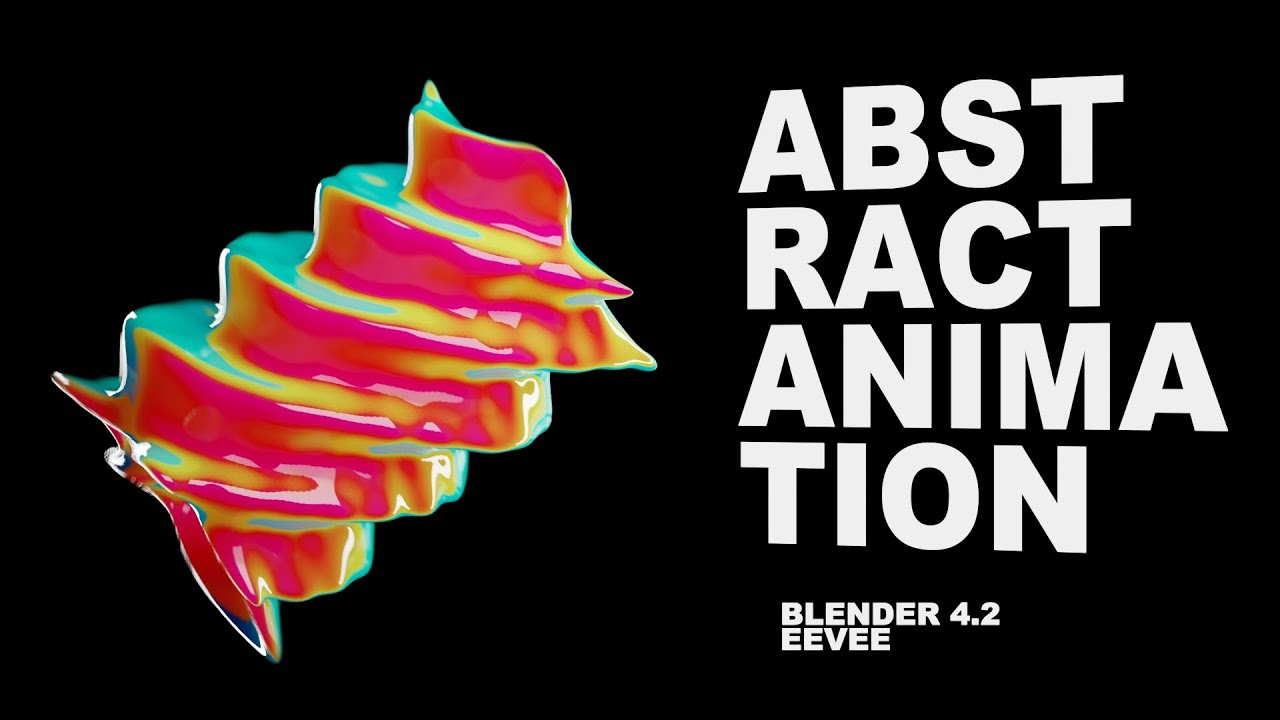 Bhavik_Bhatt_'s tweet card. Abstract Animation: Blender 4.2 EEVEE Tutorial