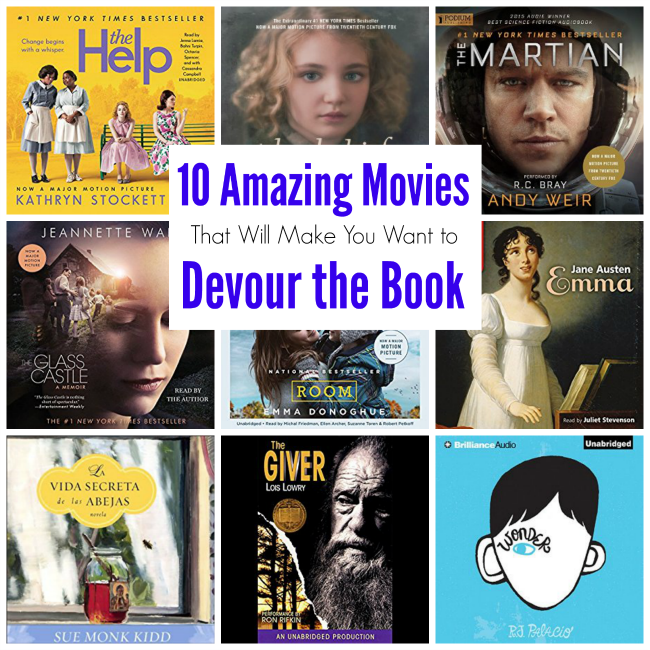 FunSquaredBlog's tweet card. These amazing books made into movies will have you running to the theater. There's nothing like a great book made into a really great movie.