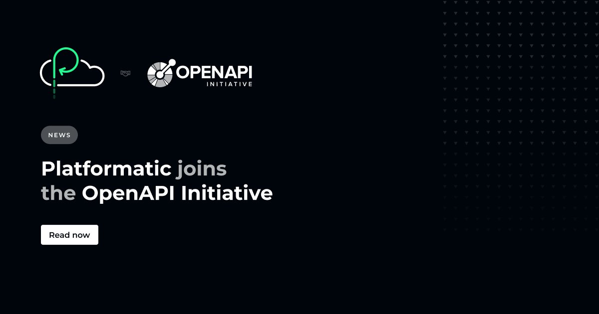 matteocollina's tweet card. Today, we are thrilled to announce that Platformatic has become the newest member of the OpenAPI Initiative (OAI), a dynamic consortium of industry experts dedicated to advancing the OpenAPI Specif...