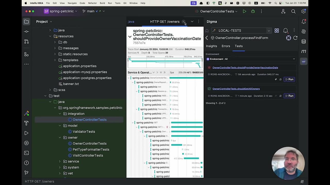 Digma_ai's tweet card. New Features and Test Integration