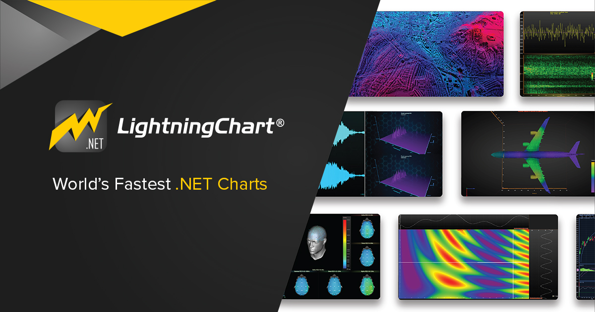 Lightning_Chart's tweet card. LightningChart .NET are the world's fastest charting library for advanced data visualization for WPF, WinForms & UWP .NET charts.