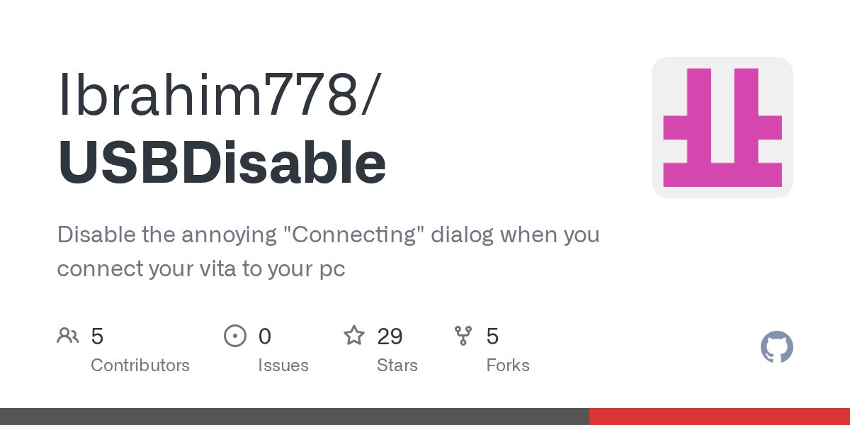 oss_clang's tweet card. Disable the annoying "Connecting" dialog when you connect your vita to your pc - Ibrahim778/USBDisable