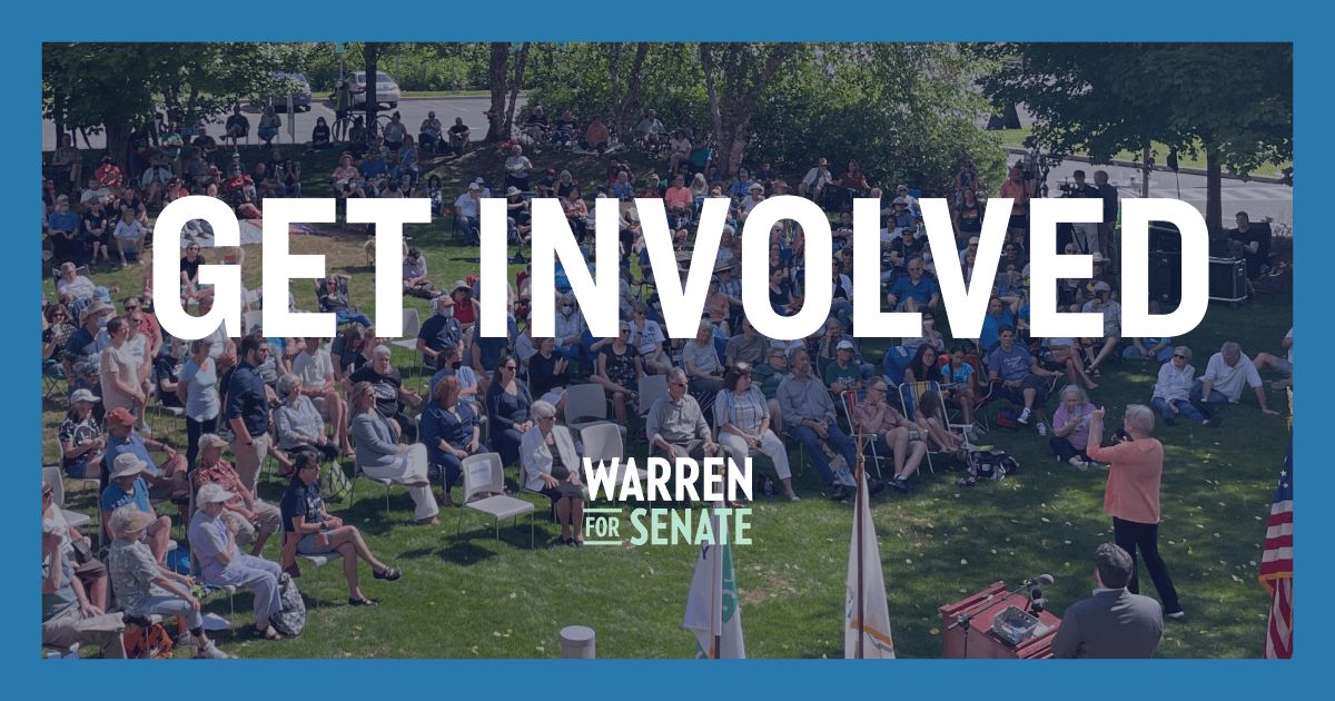 ewarren's tweet card. We’re organizing for big, structural change.