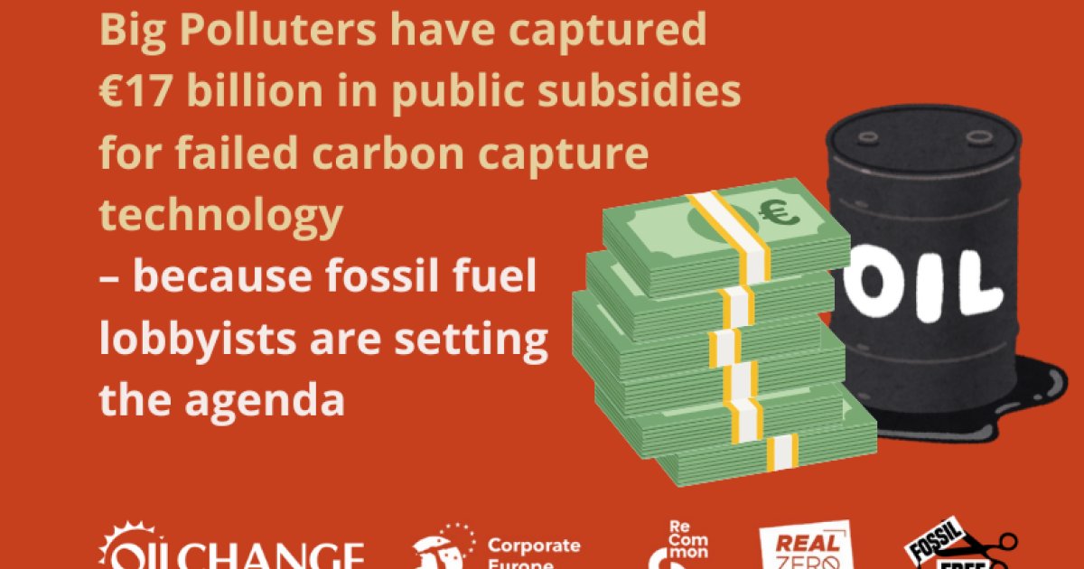 ccs_stoppen's tweet card. On 8-9 December, the EU Commission and its oil company co-host will hold the fifth ICM Forum, an event that lets fossil fuel lobbyists set the agenda on carbon capture. New analysis reveals €17.3bn...