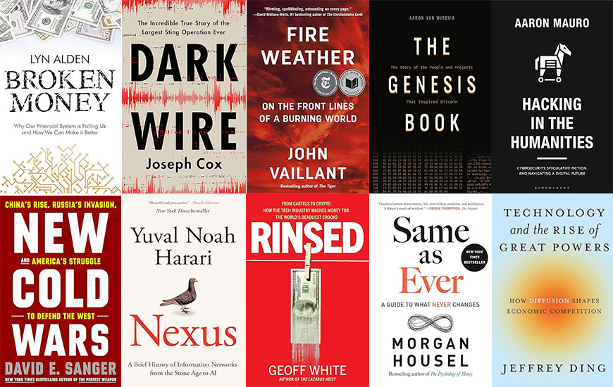 bobgourley's tweet card. Welcome to 8th edition of my annual top 10 books list! Each year, I read close to 100 books and distill down my 10 favorite security, technology and