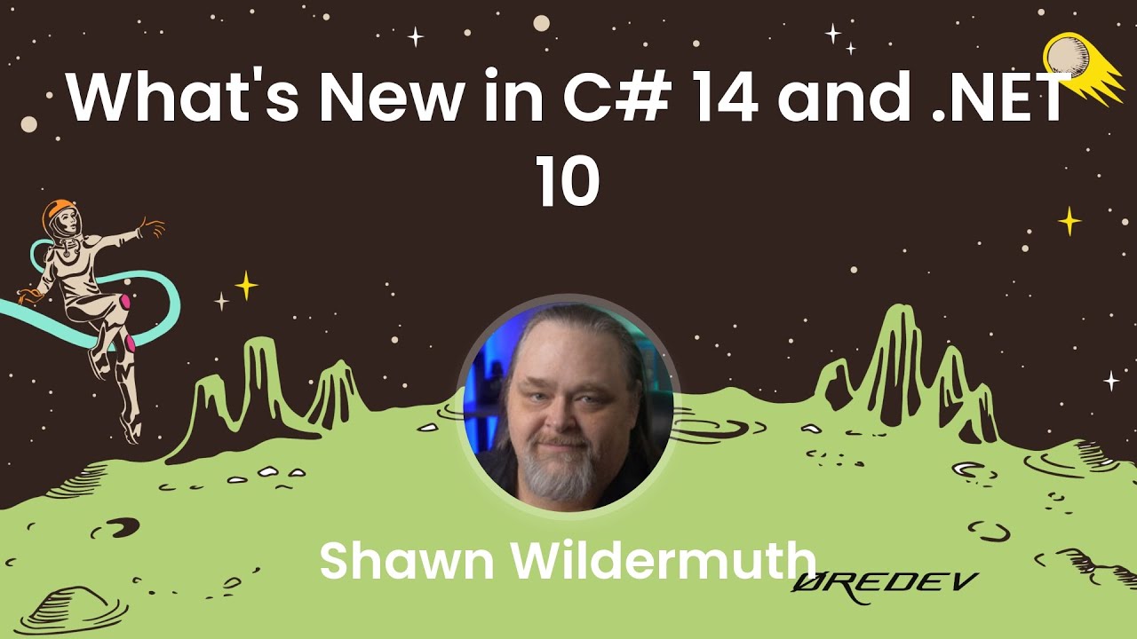 ShawnWildermuth's tweet card. Shawn Wildermuth - What's New in C# 14 and .NET 10
