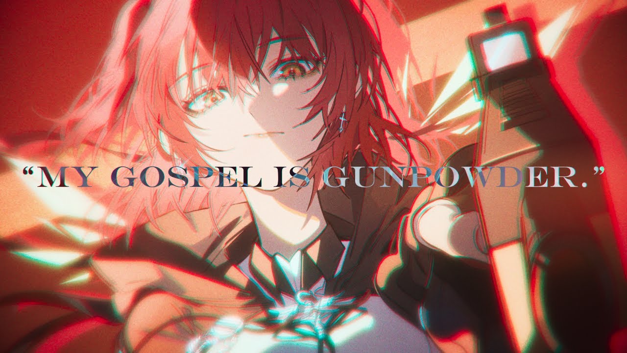 ScriptedHijiri's tweet card. "My Gospel is Gunpowder" | Arknights: Exusiai the New Covenant Theme
