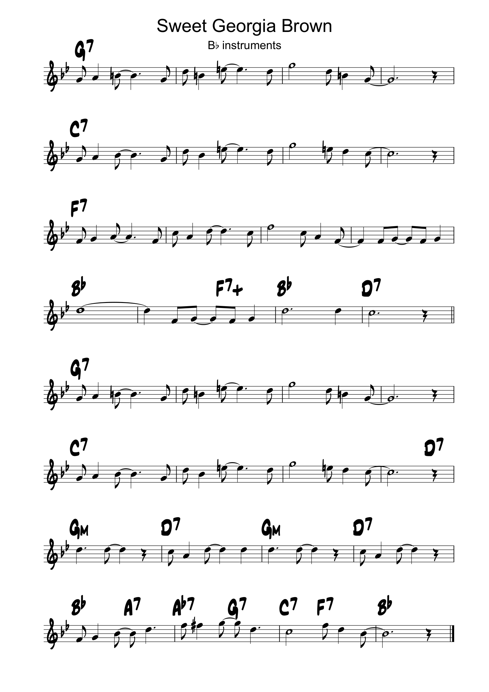 Jazz_Tutorial's tweet card. Sweet Georgia Brown