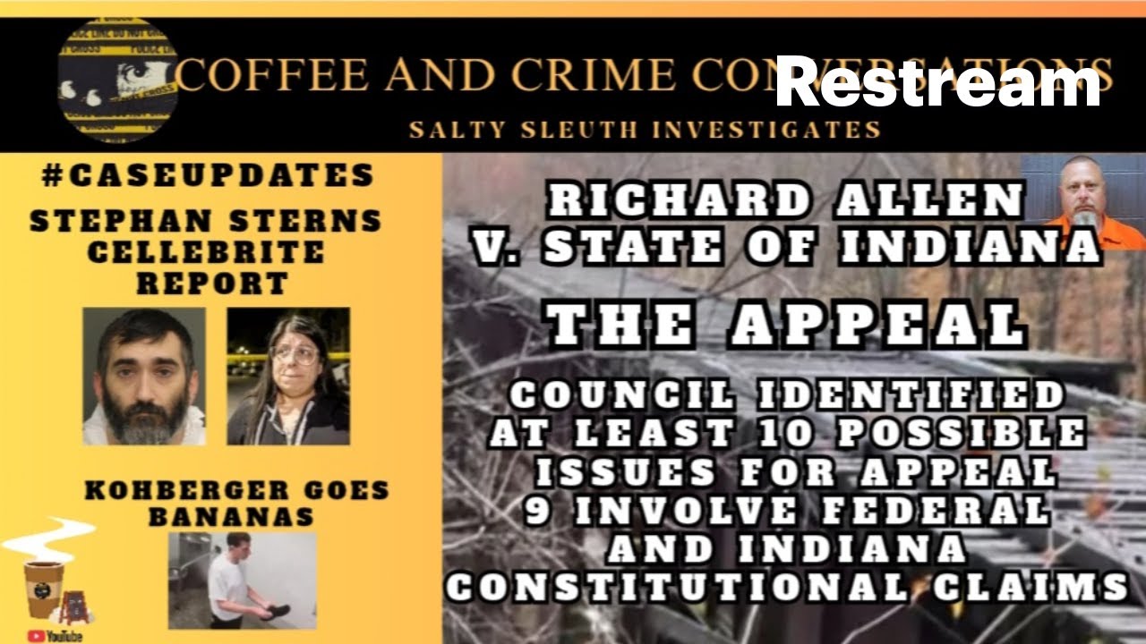 SaltySleuth's tweet card. Coffee and Crime Conversations: #Delphi the appeal and #StephanSterns...