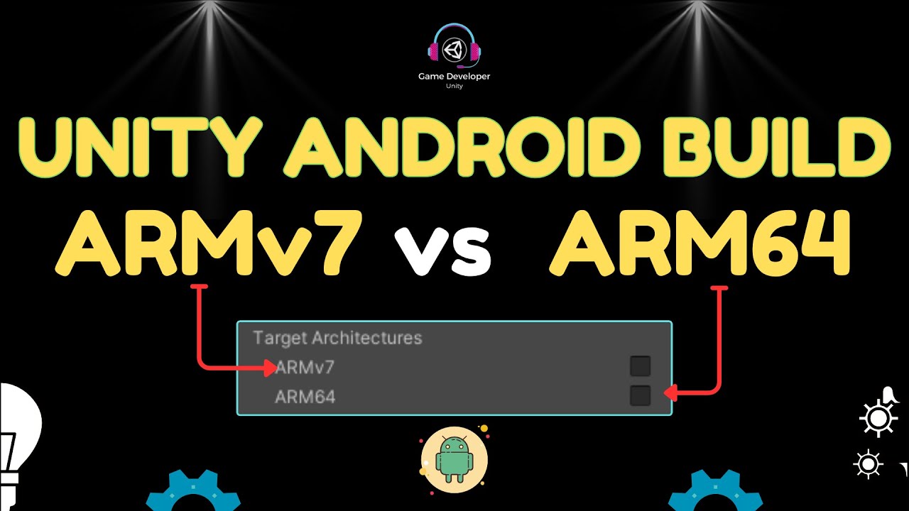 Game_Dev_Unity's tweet card. Unity Android Build: ARMv7 or ARM64? (Explained Fast!) | Don’t Skip...