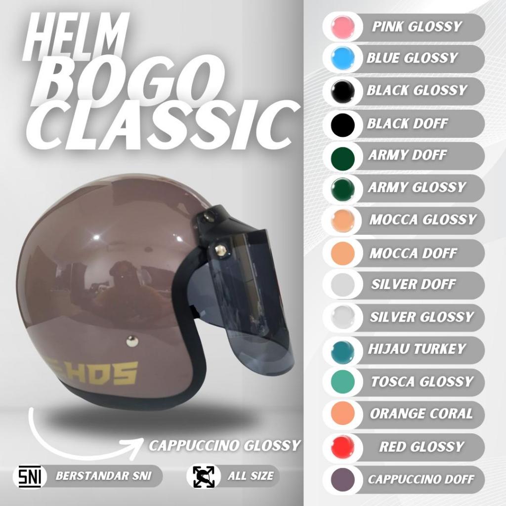multigunadana's tweet card. Beli HELM BOGO CLASSIC DEWASA HALF FACE SNI HDS HELMET Motor Retro Cowok Cewek Pria Wanita Cepol Hijab Terbaru Harga Murah di Shopee. Ada Gratis Ongkir, Promo COD, &...