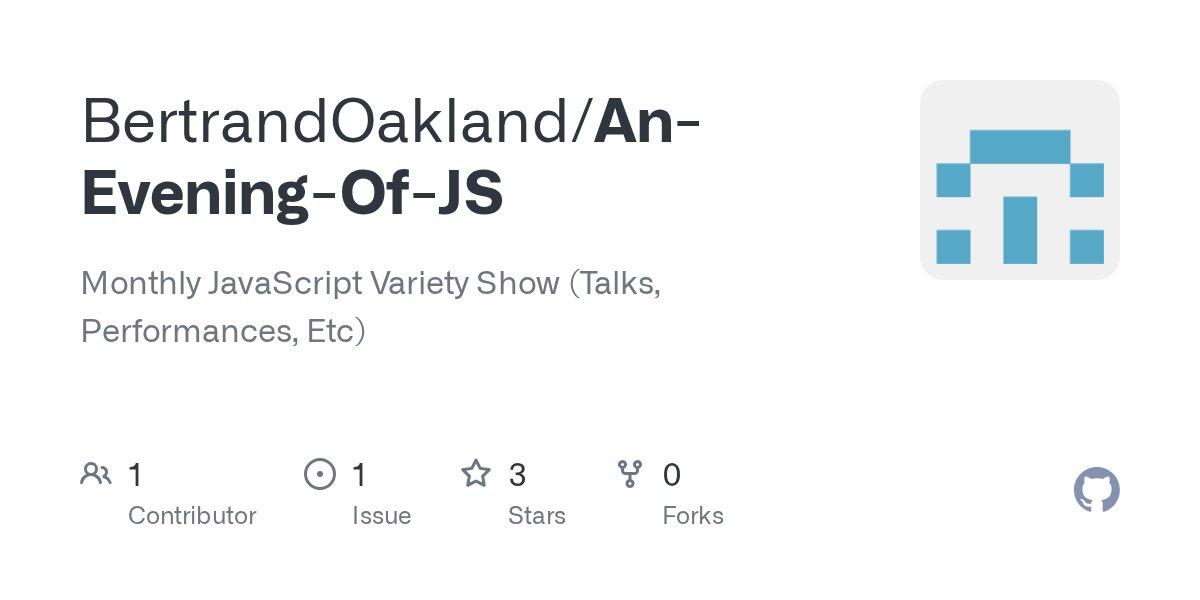 mikeal's tweet card. Monthly JavaScript Variety Show (Talks, Performances, Etc) - BertrandOakland/An-Evening-Of-JS