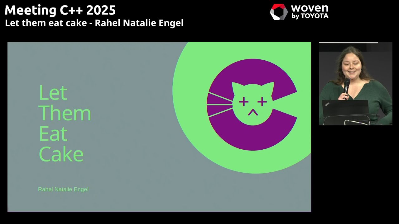 meetingcpp's tweet card. Let them eat cake - Rahel Natalie Engel - Meeting C++ 2025 lightning...