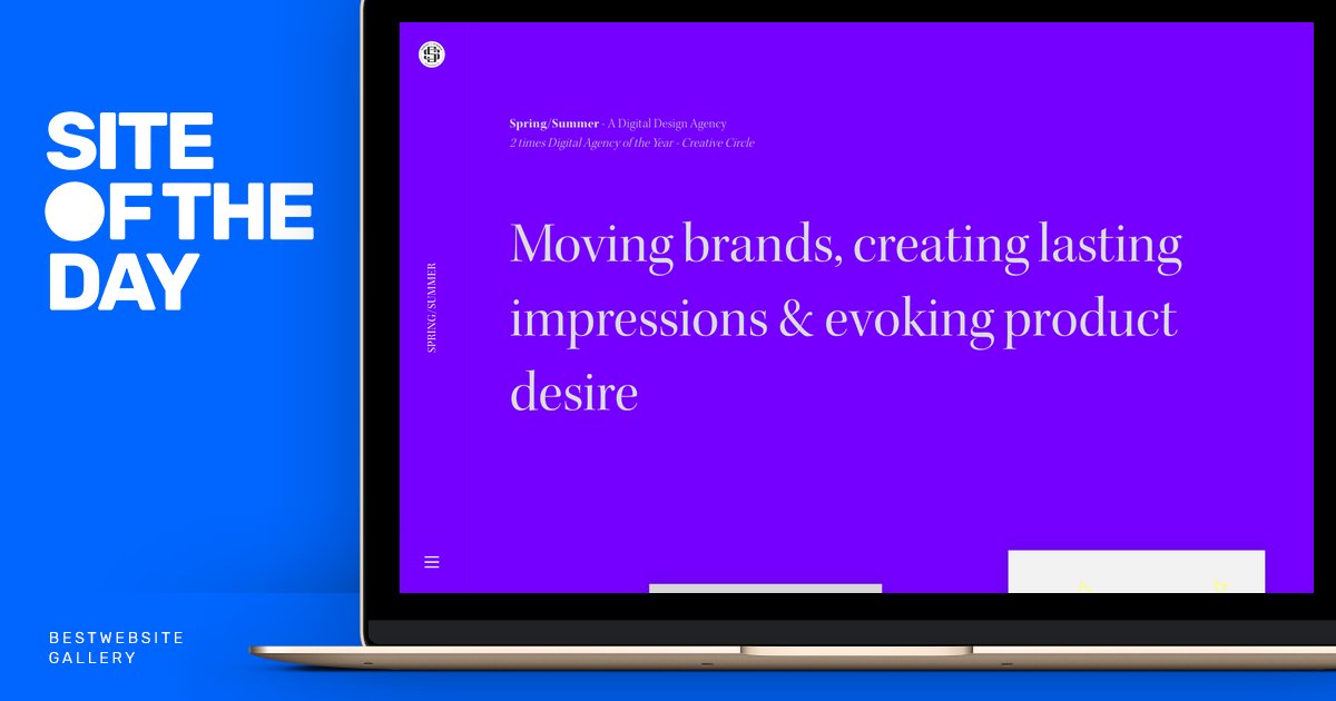 bestwebsite_'s tweet card. Spring/Summer — Site of the Day: 08. March 2023